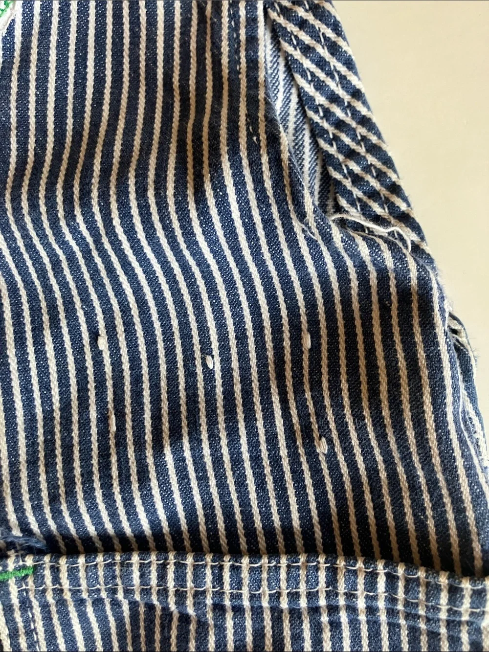Vintage OshKosh hickory stripe overalls size 3T USA Union made